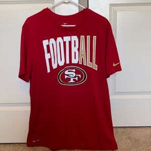 🏈❤️💛Authentic NFL San Francisco 49ers The Nike Tee Shirt Dri-Fit XL Red & Gold